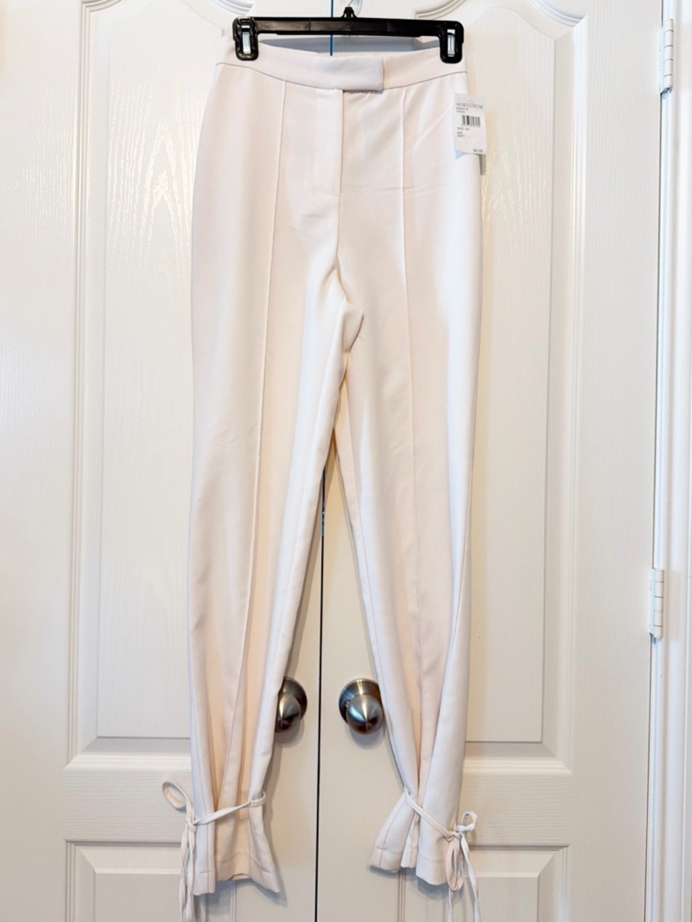 4Th Reckless Alma Ankle Tie Trousers Cream Color Size XS NWT